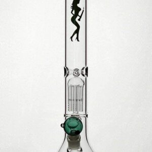 18" volcano 6 arms glass water bong