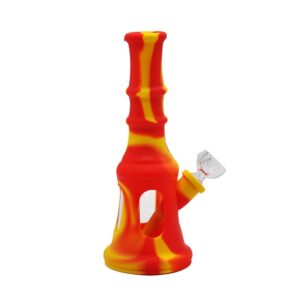 8" Straight Glass and Silicone Bong