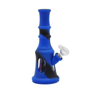 8" Straight Glass and Silicone Bong