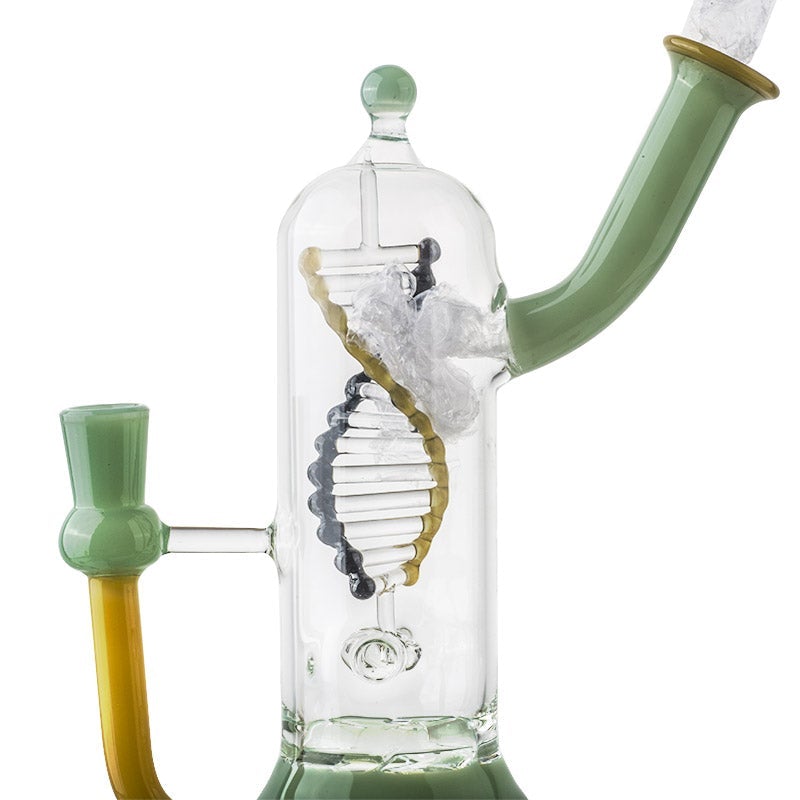 8.7DNAHelixGlassPercBongWaterPipesForSaleFreeShipping_6 8.7" DNA Helix Glass Perc Bong