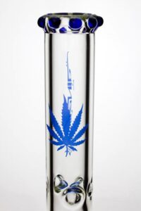 82f9fd08-422a-4258-9119-fc83f321c1cb 18" genie color dot curved tube beaker water bong