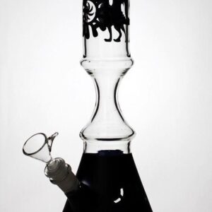 12" color coated glass water bongs