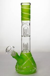 86a1de2b-0655-4cc8-b8d6-1ed8e497853d 12" Double Dome Perc Beaker Bong