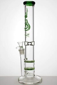 89e05706-4943-485b-9361-cddeeee333a5 15" double flat diffuser heavy glass water bong