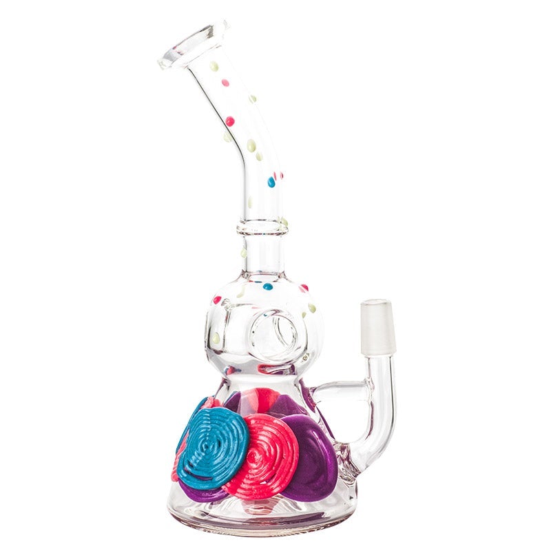 8ClearGlassPortableBongWaterPipesForSaleFreeShipping_1 8" Clear Glass Honeycomb Perc Dab Rig