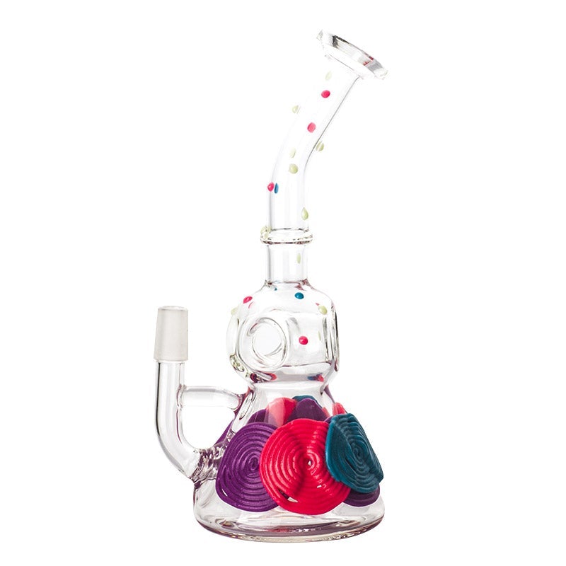 8ClearGlassPortableBongWaterPipesForSaleFreeShipping_2 8" Clear Glass Honeycomb Perc Dab Rig