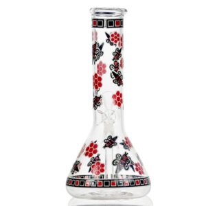 8" Glow-In-The-Dark Honeybee Beaker Bong