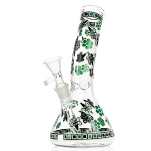 8" Glow-In-The-Dark Honeybee Beaker Bong
