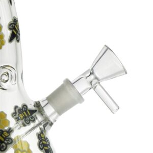 8" Glow-In-The-Dark Honeybee Beaker Bong