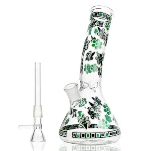 8" Glow-In-The-Dark Honeybee Beaker Bong
