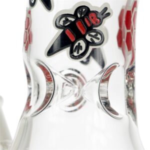 8" Glow-In-The-Dark Honeybee Beaker Bong