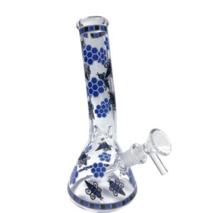 8" Glow-In-The-Dark Honeybee Beaker Bong