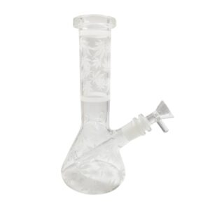 8" Glow-In-The-Dark Leaf Beaker Bong