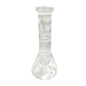 8Glow-In-The-DarkLeafWaterBeakerBongForSaleFreeShipping_3 8" Glow-In-The-Dark Leaf Beaker Bong