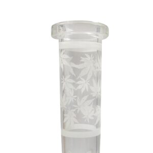 8Glow-In-The-DarkLeafWaterBeakerBongForSaleFreeShipping_8 8" Glow-In-The-Dark Leaf Beaker Bong
