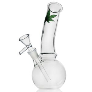 8MarijuanaLeafBasicGlassBongWaterPipesForSaleFreeShipping_1_7ba6fc13-f3b5-44bc-8dd7-54324bbc3b84 8" Marijuana Leaf Basic Glass Bong