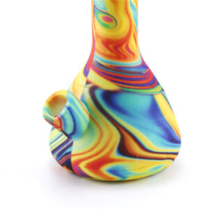 9" Multi Color Swirl Silicone Bong