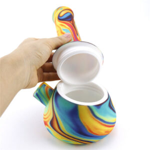 9" Multi Color Swirl Silicone Bong