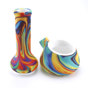 9" Multi Color Swirl Silicone Bong