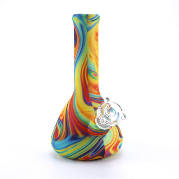 9" Multi Color Swirl Silicone Bong