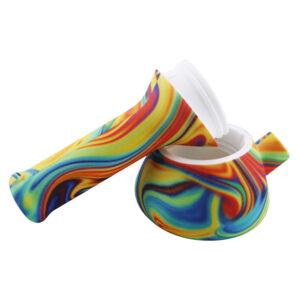9" Multi Color Swirl Silicone Bong