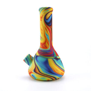 9" Multi Color Swirl Silicone Bong