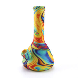 9" Multi Color Swirl Silicone Bong