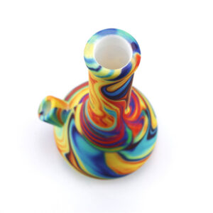 9" Multi Color Swirl Silicone Bong