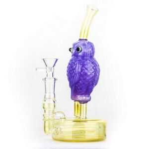 8" Owl Theme Glass Bong