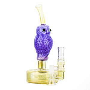 8" Owl Theme Glass Bong