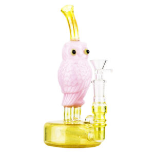 8" Owl Theme Glass Bong