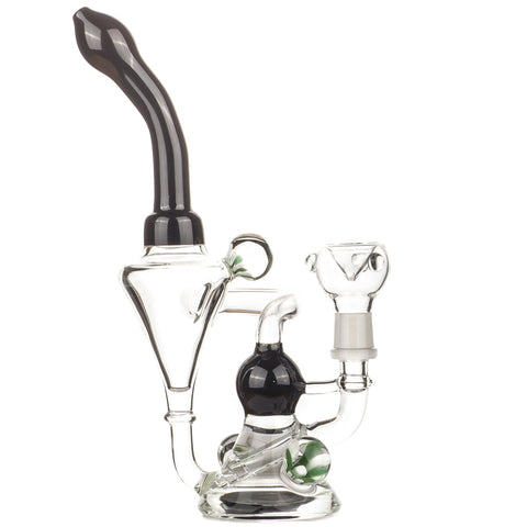 Quartz Enail W Flower Pendant Recycler Dab Rig Bundle