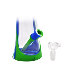 8" Horn Glass and Silicone Bong