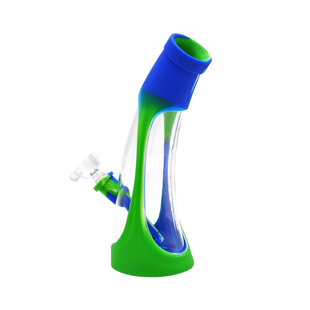 8" Horn Glass and Silicone Bong