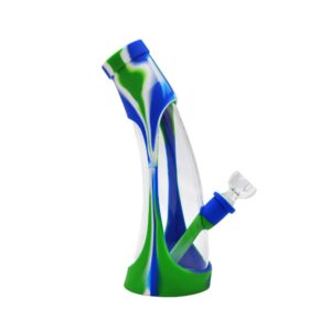8" Horn Glass and Silicone Bong
