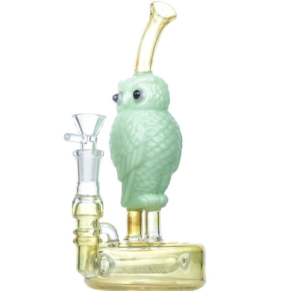 8" Owl Theme Glass Bong