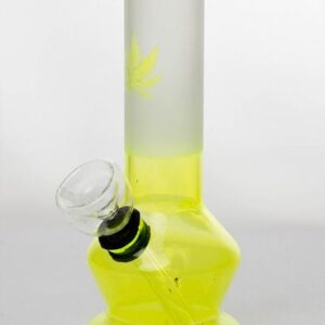 6" Two tone color Lime glass water bong