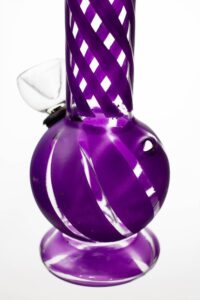 6" hollow base glass water bong