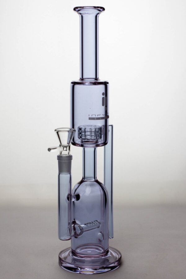 13" infyniti glass inline and shower head diffuser recycled bong