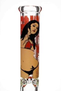 8f1668a8-ed44-4678-a697-410fb78c18c2 14" sexy girl cartoon heavy glass beaker water bong
