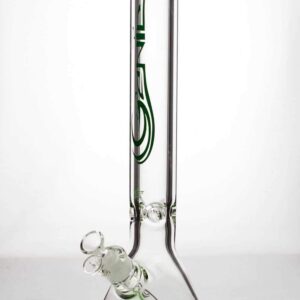 18" genie 9 mm beaker colored bottom water bong