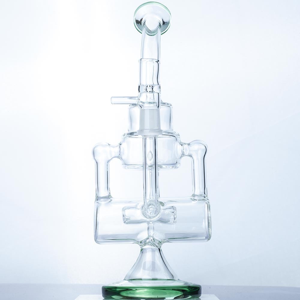 8inch_recycler_portable_dab_rig_-_glass_wax_rigs_for_sale_-_puffing_bird_-_online_head_shop_2 9" Heady Recycler Wax Rig