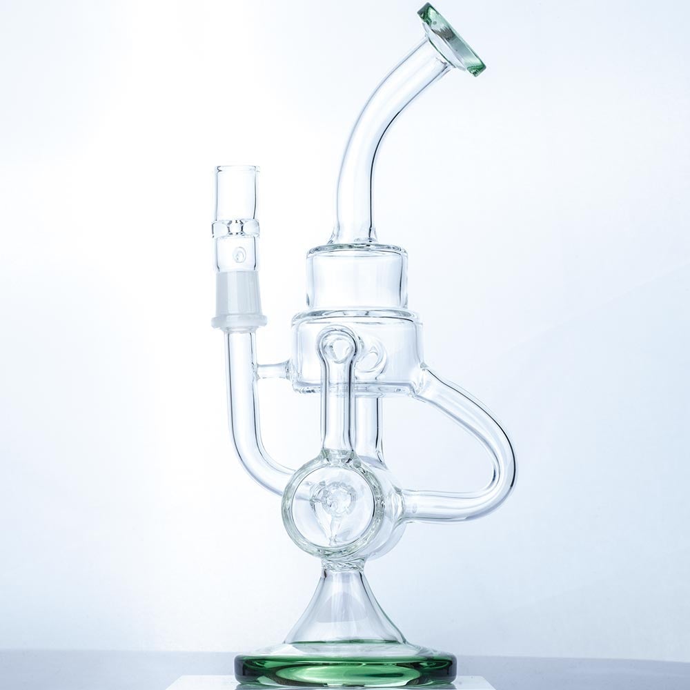 8inch_recycler_portable_dab_rig_-_glass_wax_rigs_for_sale_-_puffing_bird_-_online_head_shop_3 9" Heady Recycler Wax Rig