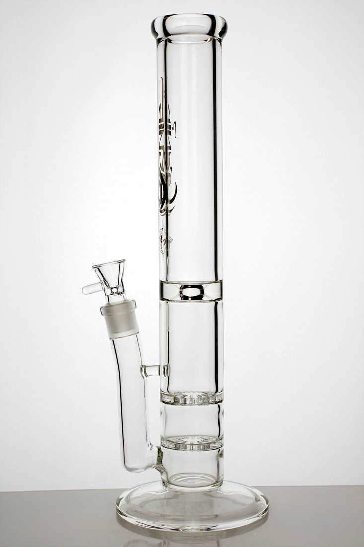 90a16844-5cbe-4d17-b902-48f47da78599 15" double flat diffuser heavy glass water bong