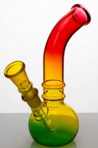 7" glass water bong with bowl stem