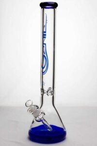 992804af-f6d1-4abf-a304-b4ac261c2ad4 18" genie 9 mm beaker colored bottom water bong