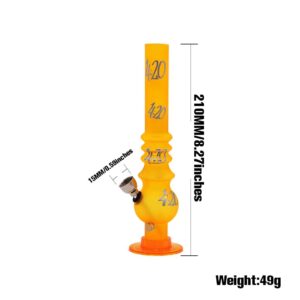 8" Acrylic Bong 420 Pattern(Random Color)