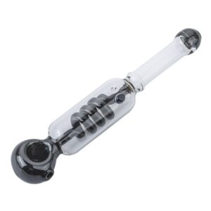 Black Glycerin Freezable Coil Glass Hand Pipe