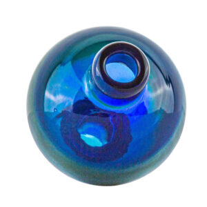 Blue Bubble Glass Carb Cap