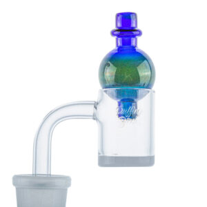 Blue Bubble Glass Carb Cap